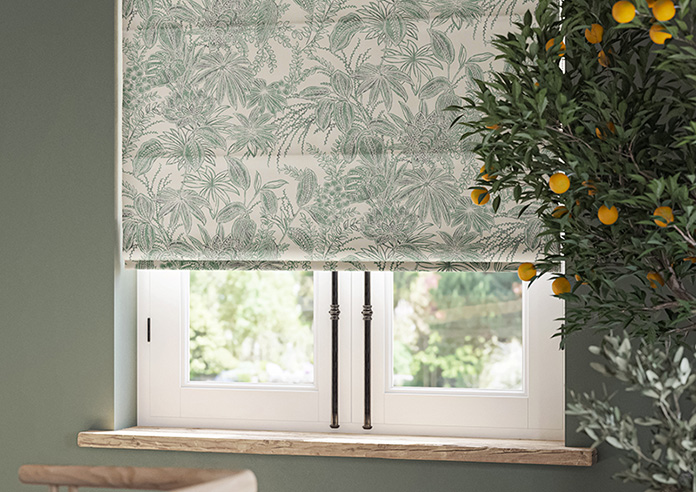 Maui, Green Ink - Roman Blind - Image 5